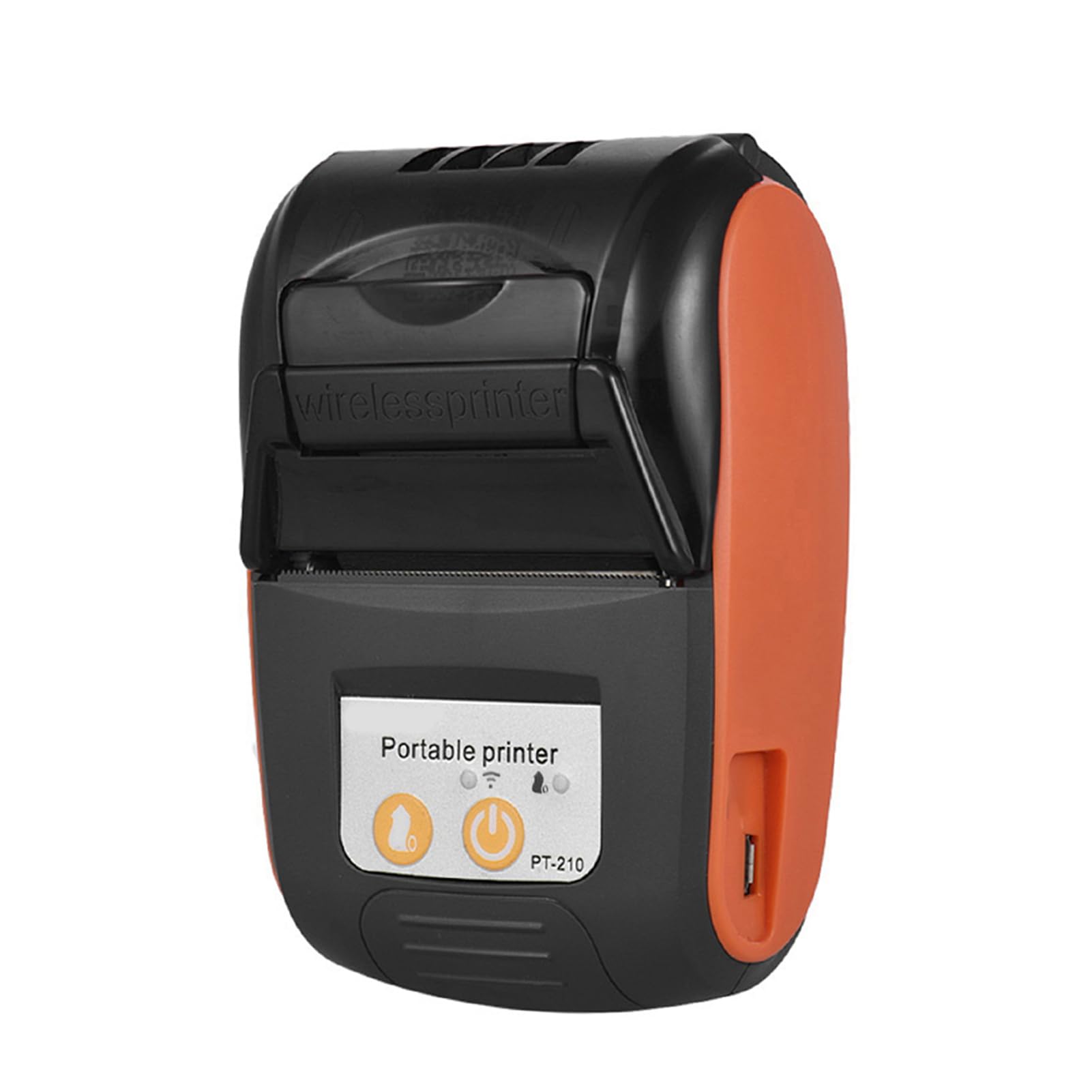 Impresora de Recibos Portátil,Mini Impresora Térmica Portátil Pt-210 de 58 mm para Tiendas Minoristas Restaurantes Fábricas Logística,10 Rollos de Papel Compatible con iOS Android