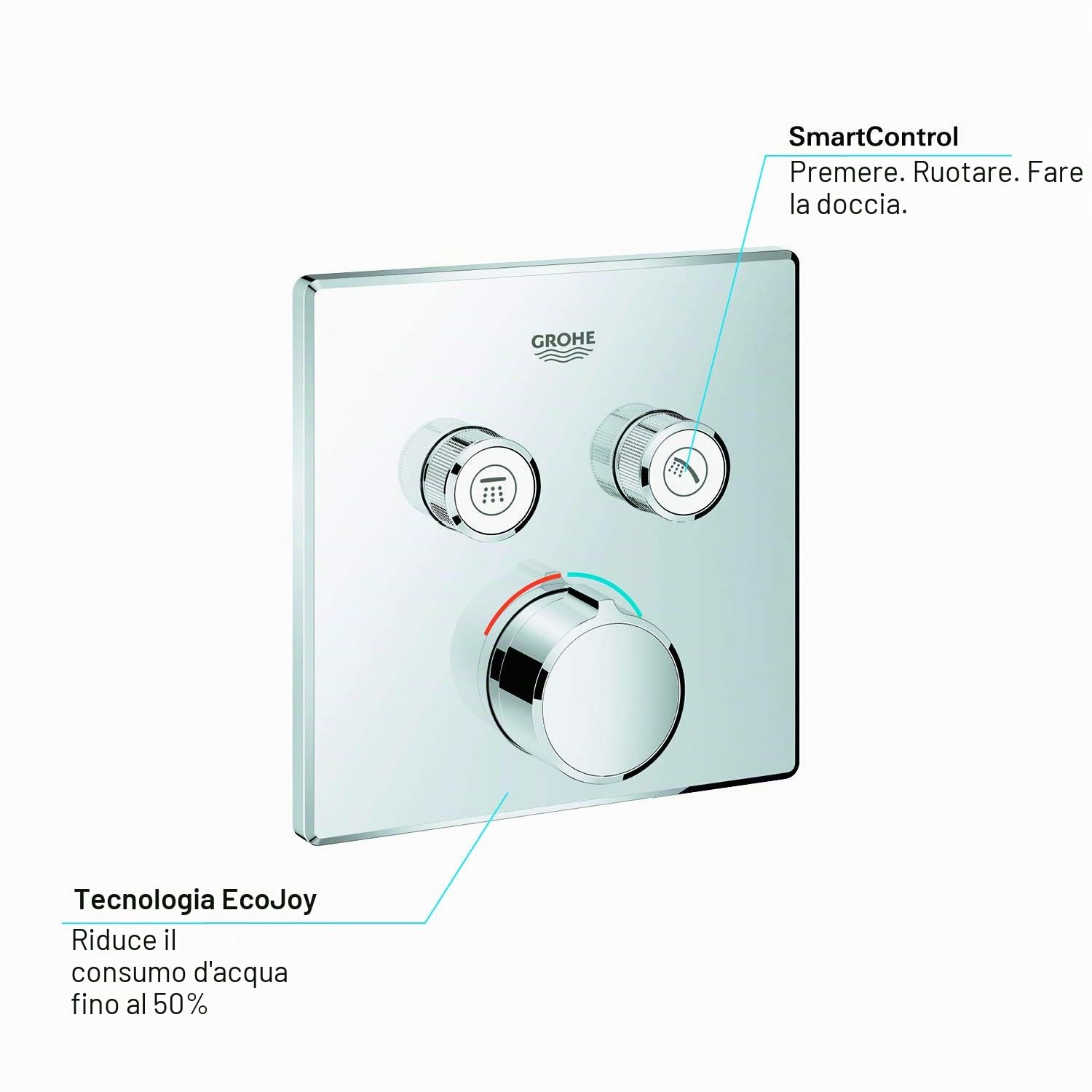 GROHE Miscelatore Monocomando a 2 Vie, Cromo 29148000
