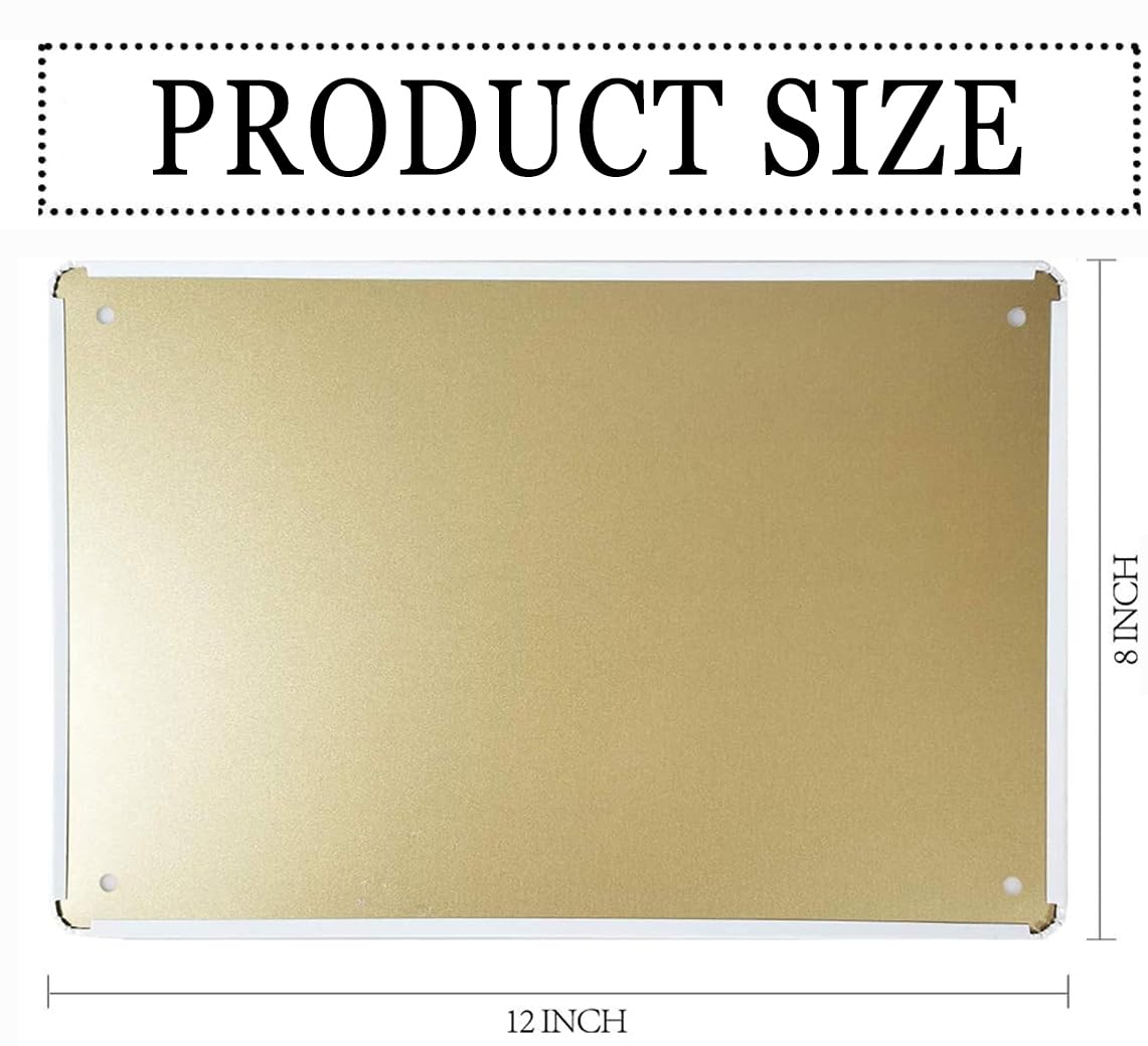 Gym Rules Signs - Exercise Poster - Gym Room Metal Tin Sign for Men's Cave Interior Home Art Wall Decor 8x12 Inches