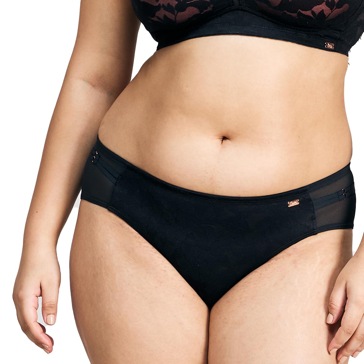nykd (NYP398 Laced Hipster Panty for Women |Mid Waist & Medium Coverage Underwear with Anti Microbial Gusset| Hipster with Soft Concealed Waistband-picture-32