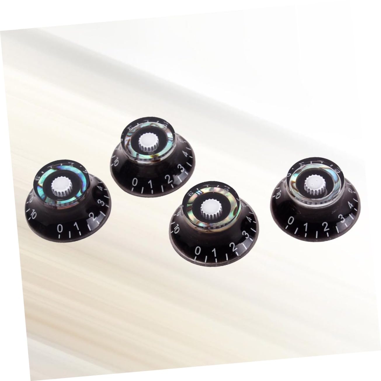 FUNOMOCYA Replace Your Old Knobs 4pcs Black Abalone Shell Guitar Control Knobs Volume Tone