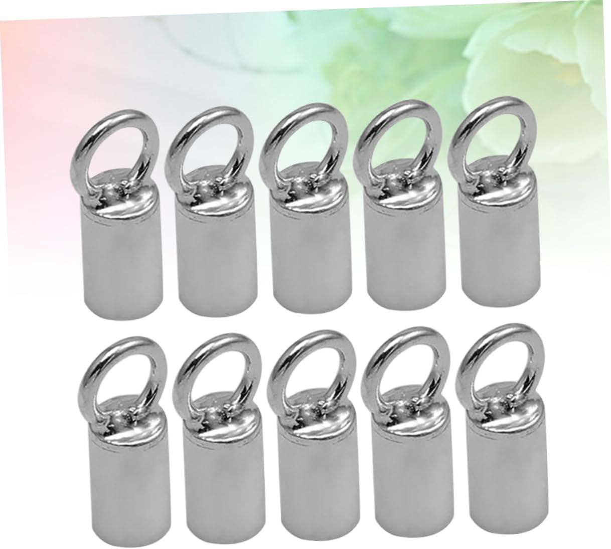 NUOBESTY DIY Jewelry Connectors 10pc Tube Rope Buckle Caps for Necklace Bracelet
