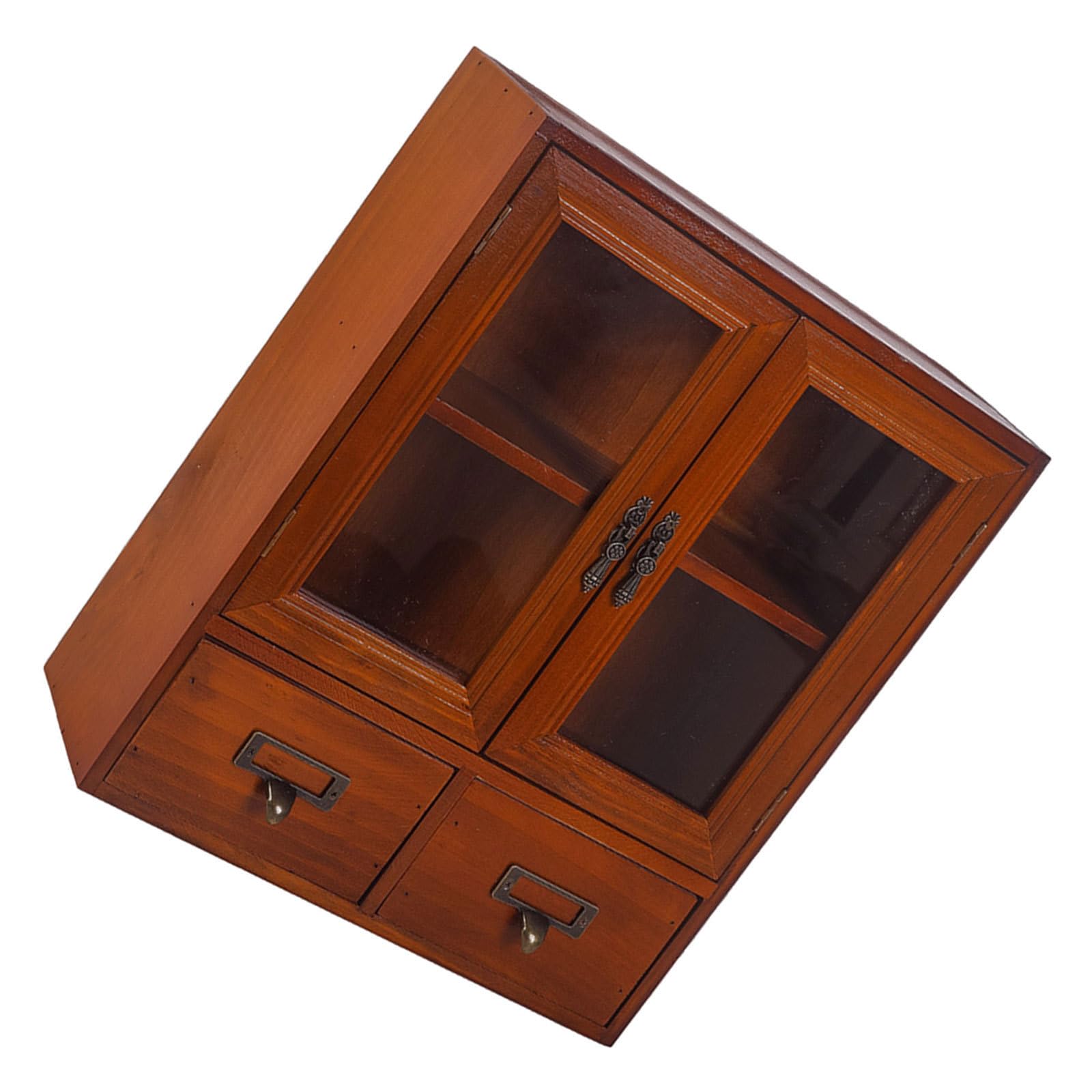 Armario de Pared con Doble Puerta y Cajones de Madera Vintage