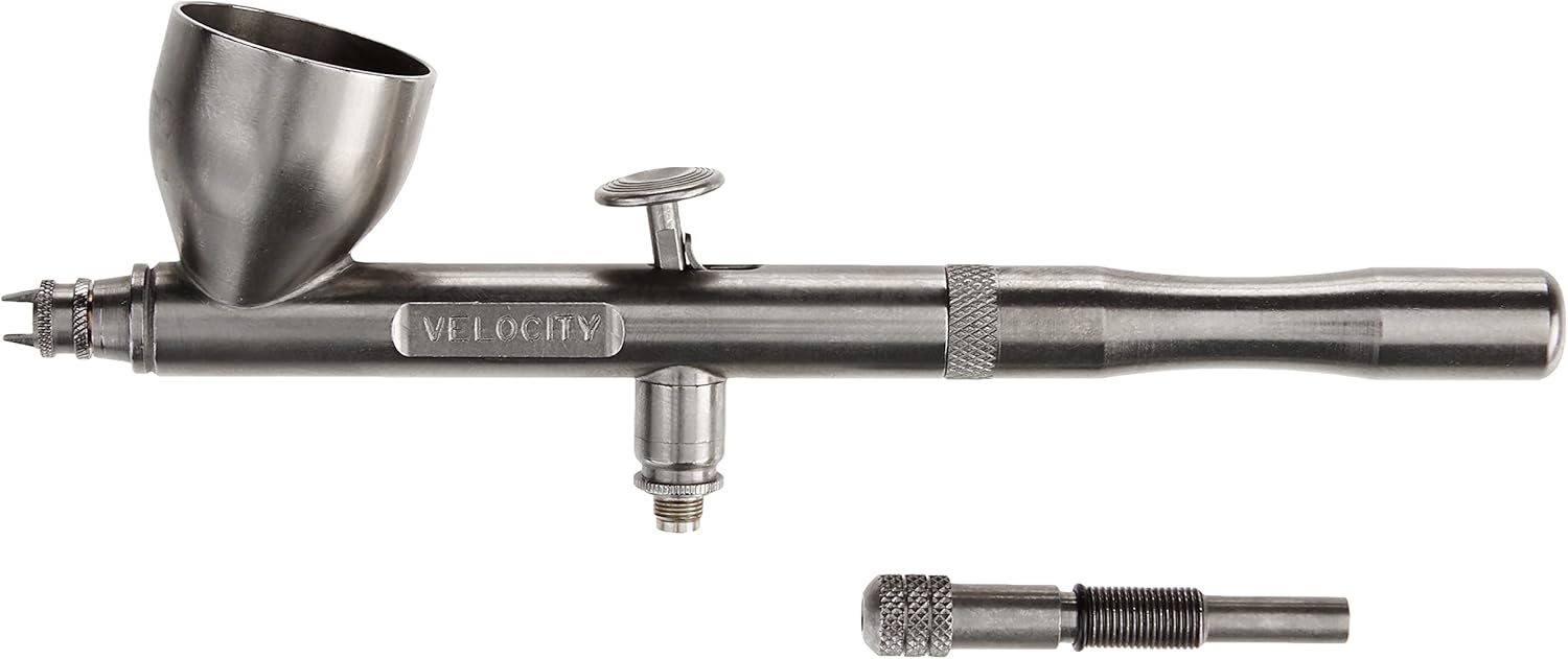 Velocity Gravity Feed Renegade Dual Action Airbrush .21mm, Silver" Or "Metal