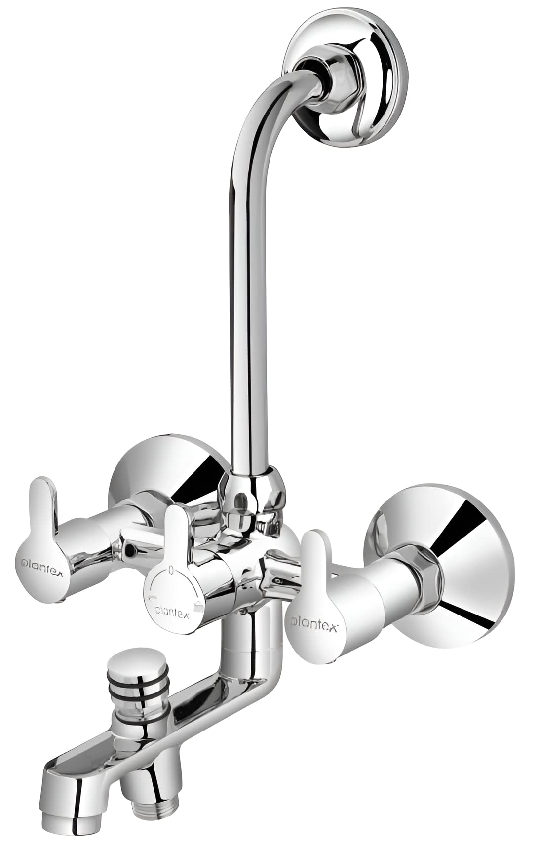 Plantex Pure Brass Wall Mixer Tap for bathroom 3-in-1 L-Bend Provision for Showerhead & Hand Shower/Bathroom Mixer tap with Brass Wall Flange & Teflon Tape/Water Mixer Tap-(FLO-819-Mirror Chrome) (B089W234W2) Amazon Price History, Amazon Price Tracker