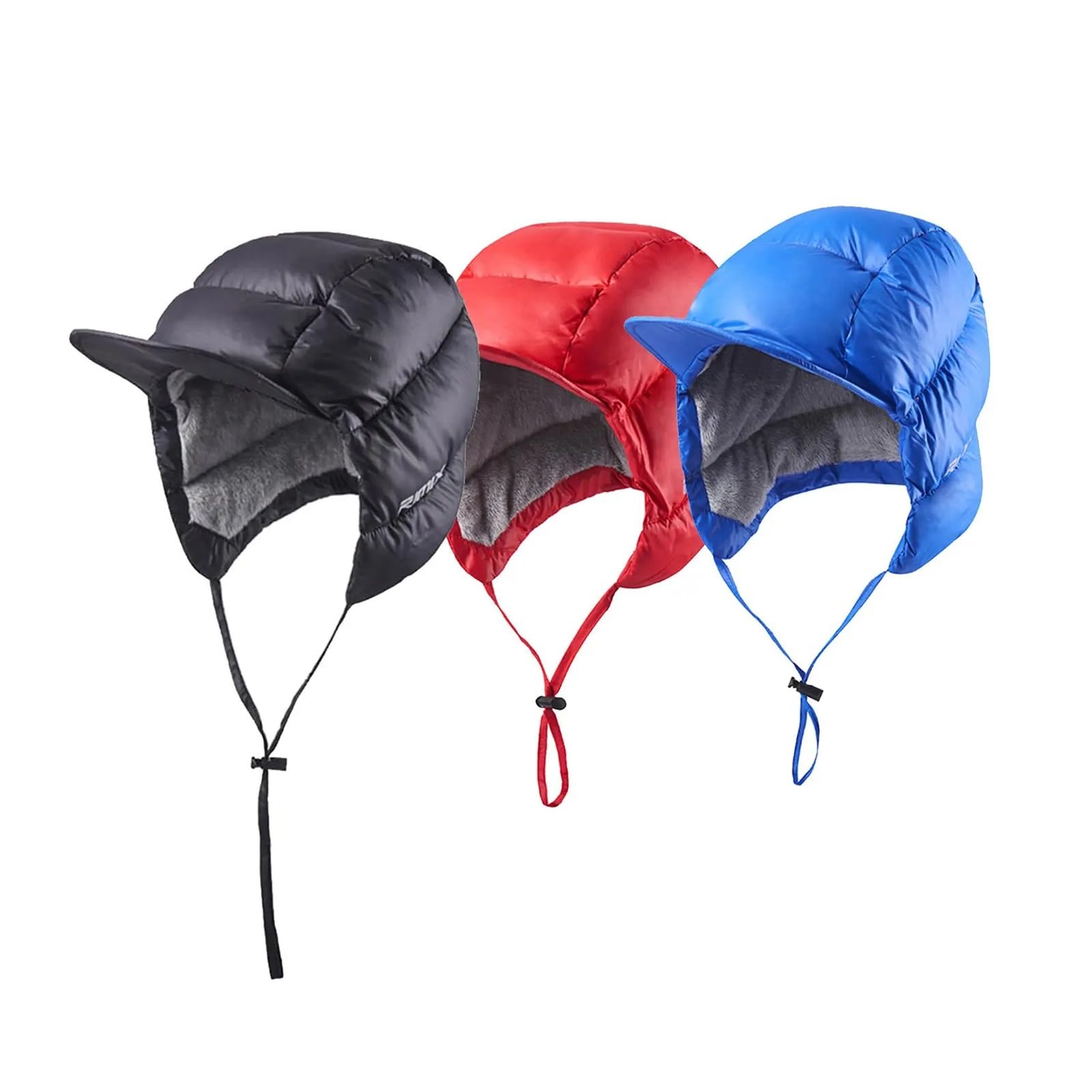 Gorro con Visera de plumón de Pato a Prueba de Viento, Orejeras térmicas Impermeables, Forro Polar cálido, Suave for Ciclismo, Caza, Clima frío, Deportes de Nieve al Aire Libre(Blue)