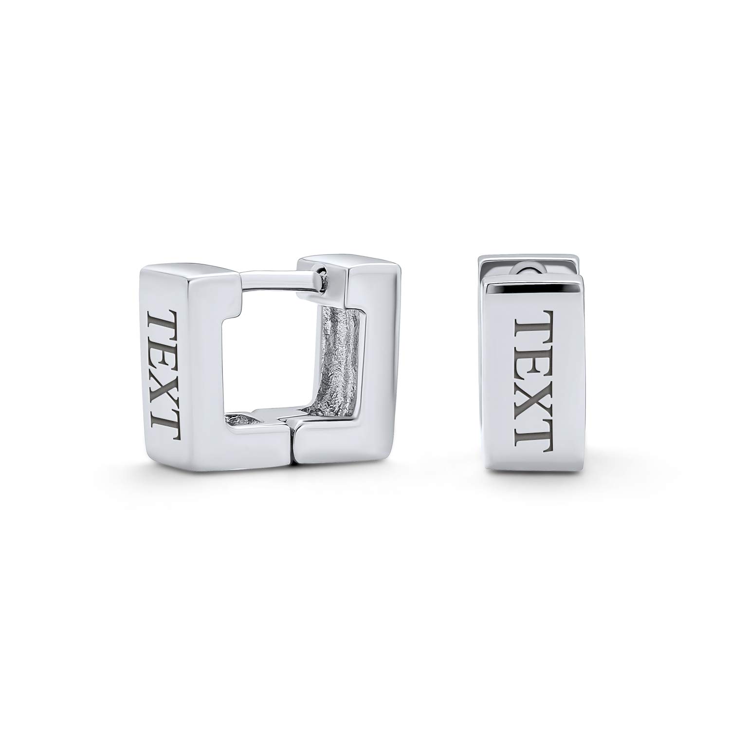 Orecchini Unisex Minimalisti Personalizzati Geometrici A Due Tonalità Con Forma Rotonda E Quadrata Aderenti Al Lobo Per Donne Placcati In Oro 14K E Argento Sterling .925