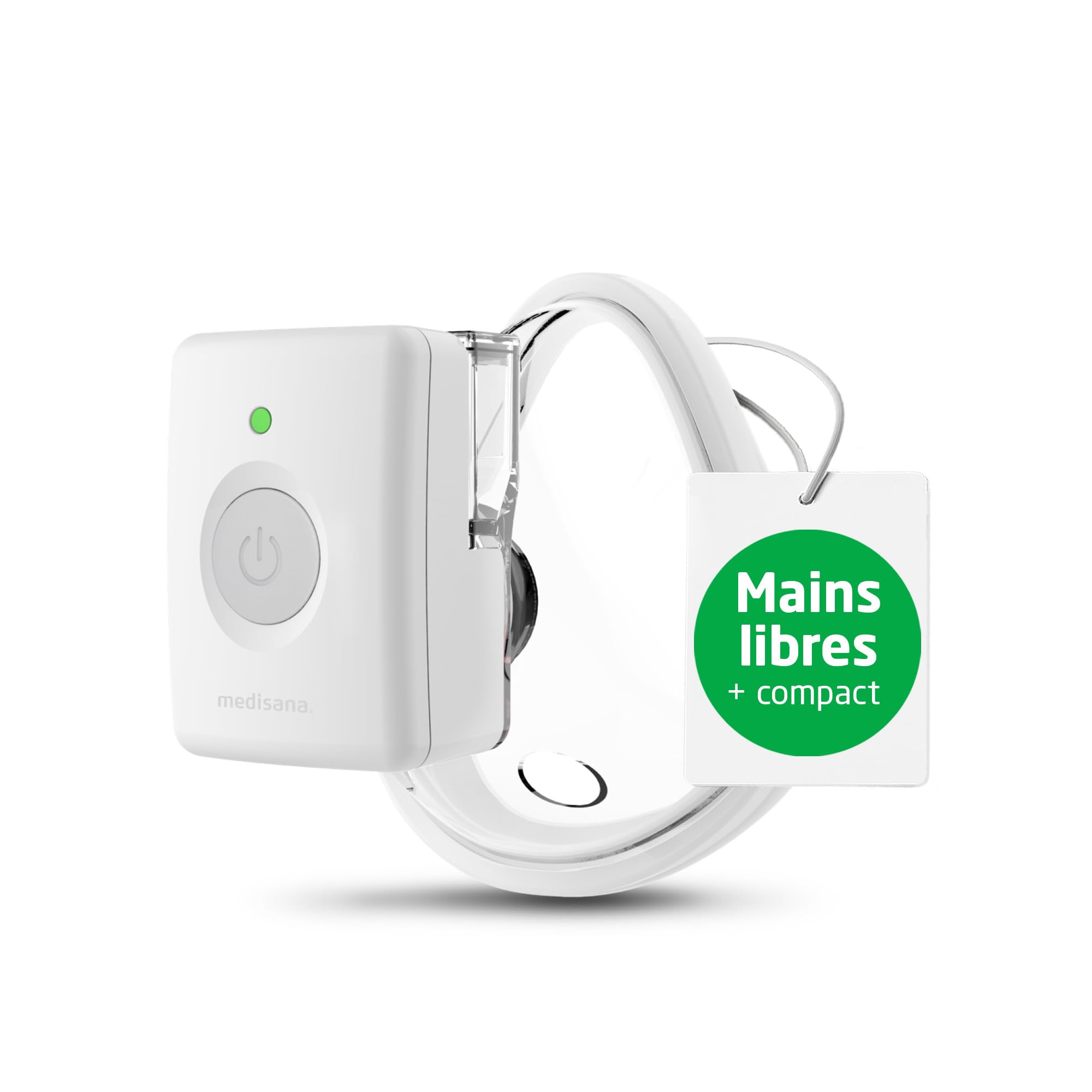 medisana IN 700 Inhalateur avec batterie, portable et sans fil pour inhalation mains libres, nébuliseur avec technologie Mesh, appareil d'inhalation à embout buccal et masque en cas de rhume ou asthme