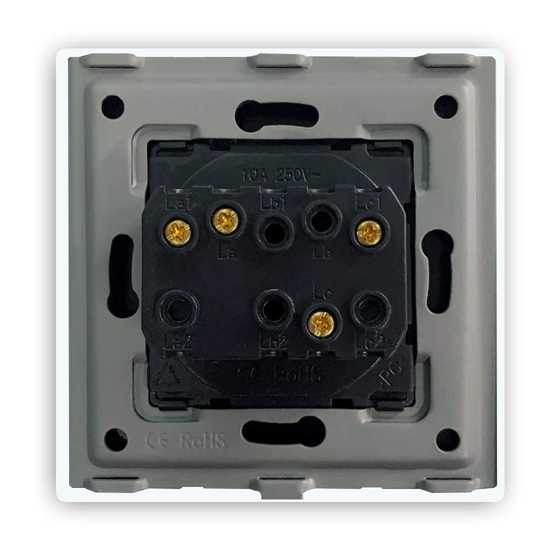Panel de interruptor de luz con botón pulsador de cristal, 2 unidades, multicolor, 1 vía, 2 vías(Golden,2Way)