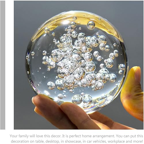 Miniatura 4 de 2 bolas de cristal de burbujas de 1.969 in, decoración de oficina en casa, elegante centro de mesa para habitación