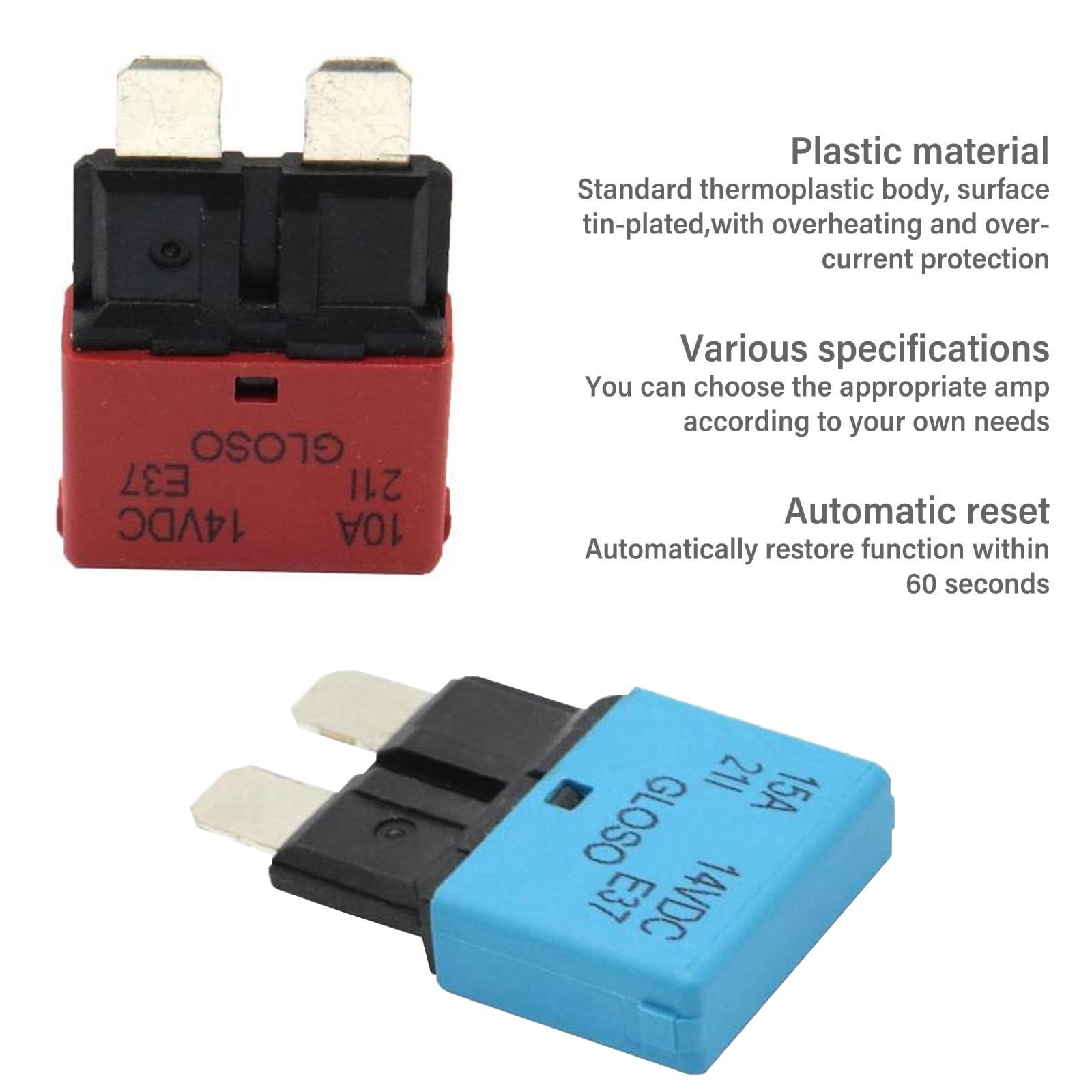 Produktbild von Automatisches Reset-Relais 7A – Überlastschutz Für Elektrofahrzeuge, Kinderwagen & RC-Modelle – Wählbar Von 5A Bis 30A