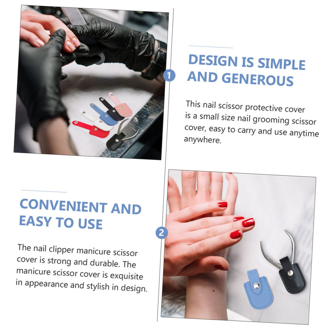 BEBEMOKO 4sets Professional Nail Cuticle Remover in-Grown Toenail Clippers Nail Clipper Bulk Set Scissors Covers Art Tool Accessories 6pcs*4