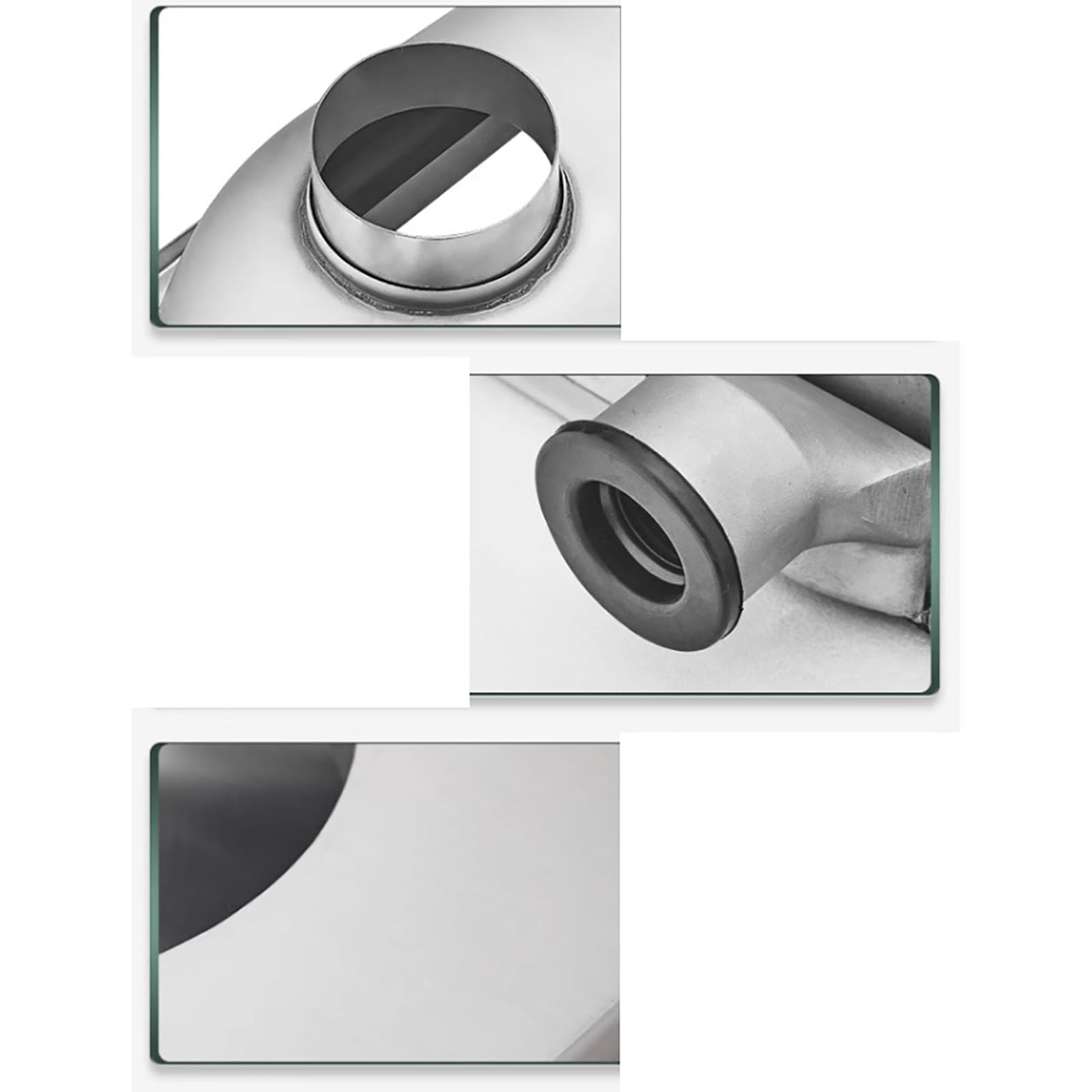 Moderno Set per WC alla Turca per Piccoli Bagni, Acciaio Inossidabile, Inodore Senza Curvatura A S, D,A