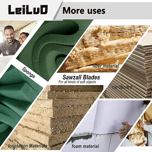 LEILUO 9-Inch Soft Material Reciprocating Saw Blades 2 Piece Sawzall Blades for Cutting Sponge Foam Insulation Material with Storage Case thumbnail 6