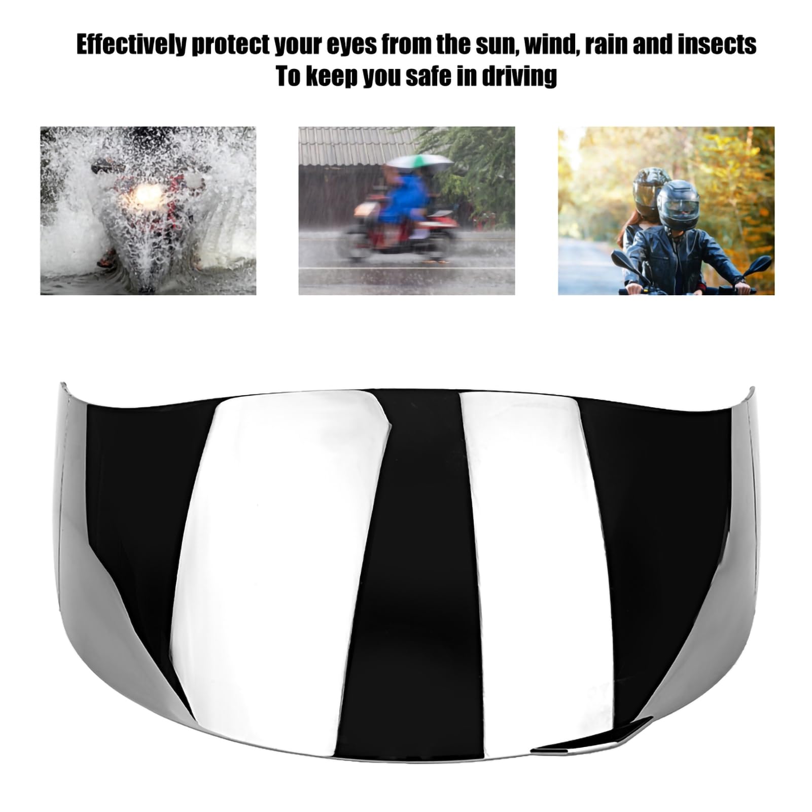 Watris Veiyi Kask AGV K1 wizjer, srebrny, 26 cm, wizjer, kask motocyklowy, przednia szyba AGV, kompatybilna z K1 K3 SV K5