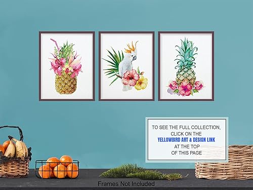 Miniatura 7 de Decoración de piña - Arte de pared tropical - Decoración de pared hawaiana - Arte rústico bohemio para pared de cocina - Impresión de comedor - Arte