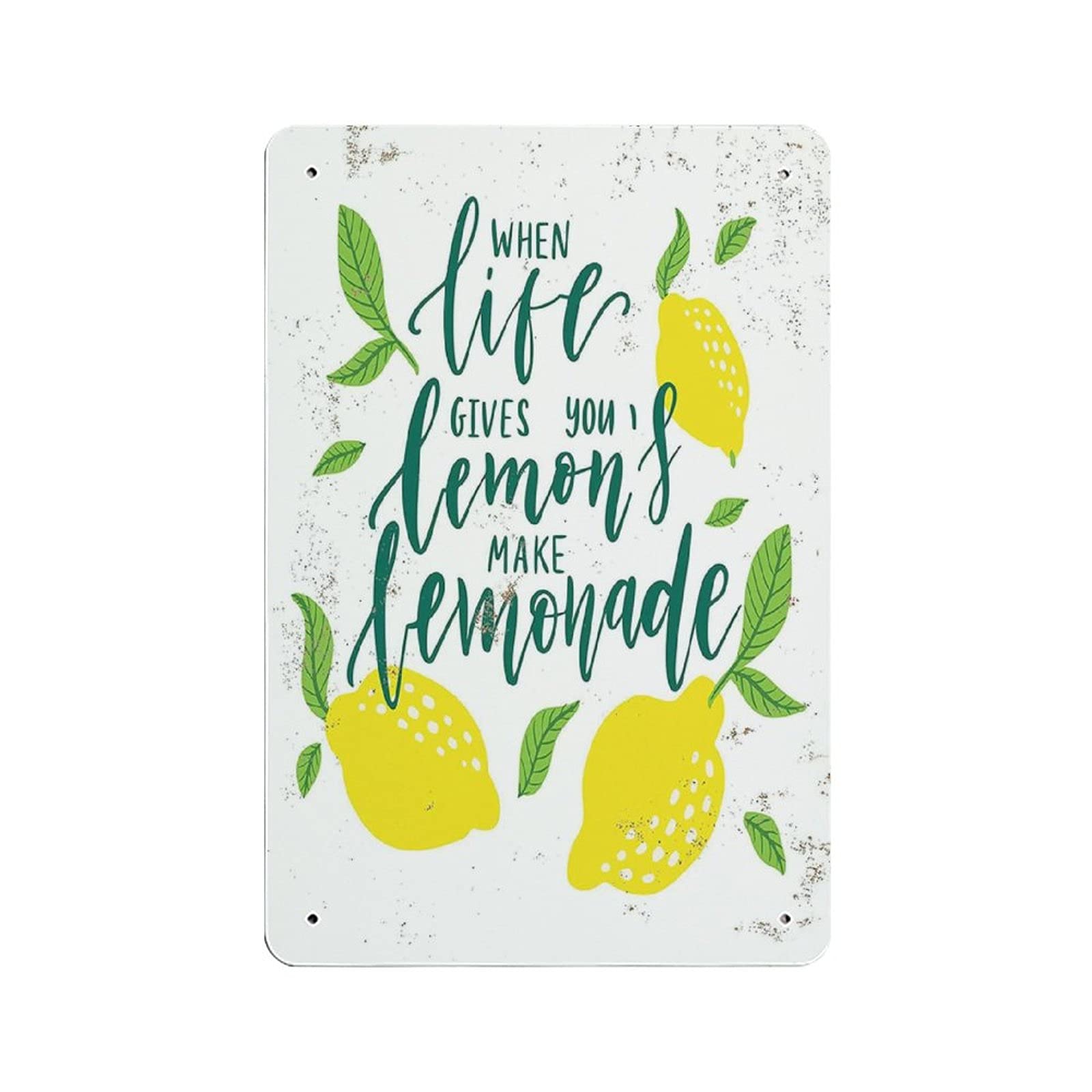 Metal Tin Sign Life Gives You Lemonade Summer Drinks Vintage Tin Poster Metal Sign Wall Decoration Country Kitchen Home Garage Decor 12"x8"