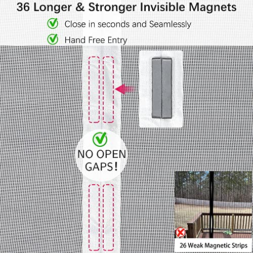Image of Magnetic Screen Door Fits Door to 32x80Inch