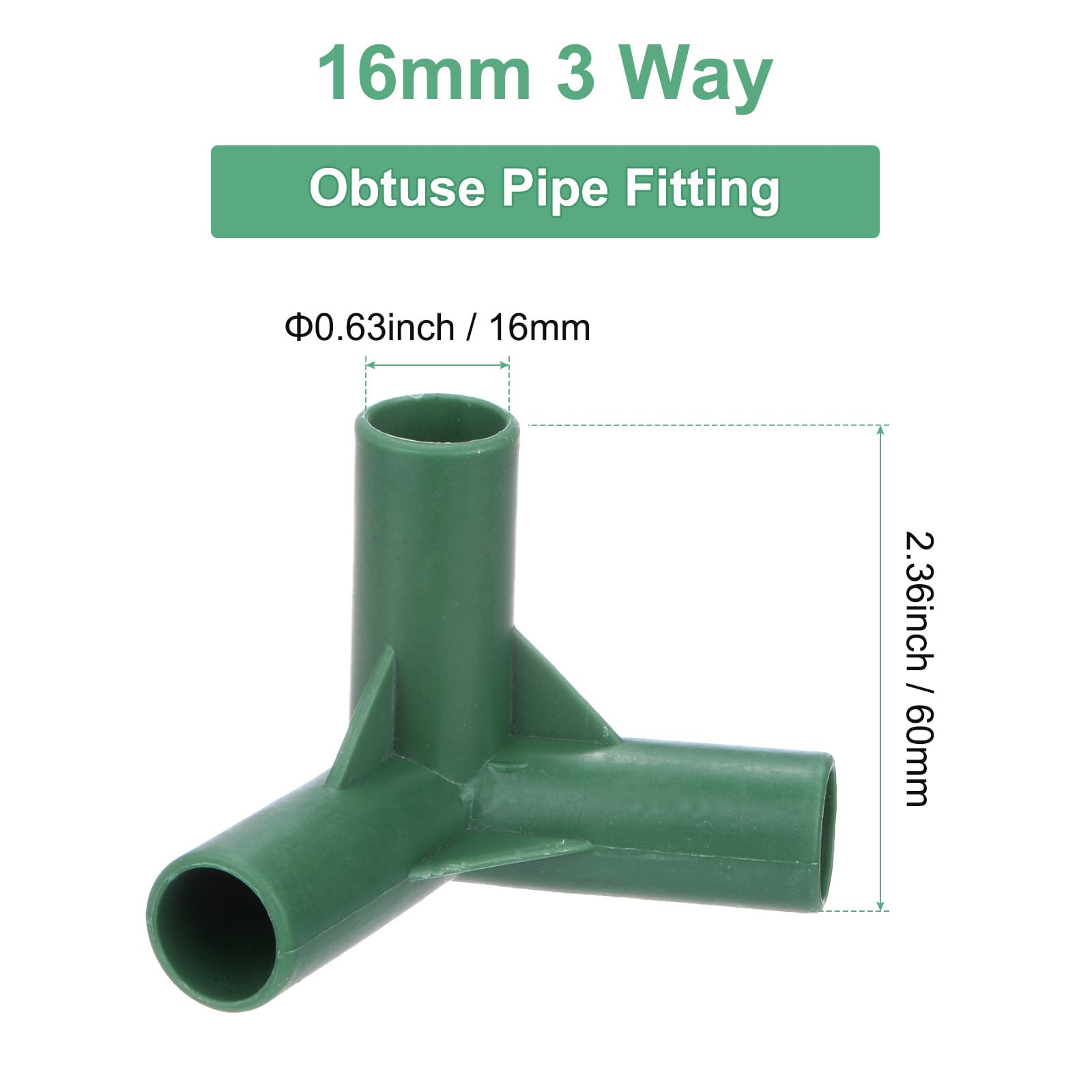 M METERXITY 4 Pcs 16mm Greenhouse Frame Building Connectors - Image 3