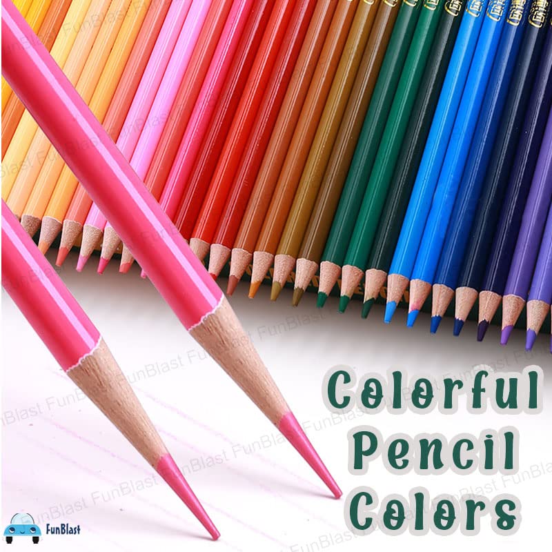 Image of FunBlast Color Pencils Set, (Pack of 48 Pcs) Professional Water Soluble Colored Pencils, Colorful Pencil Colors /Artist Sketching, Drawing Color Pencils for Art Craft, Colouring Pencils for Artists