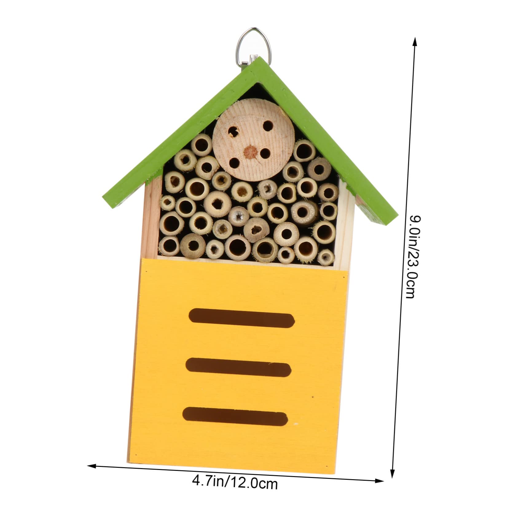 Sosoport Hängendes Holzhaus für Bienen mit Eisenhaken Dekoratives Gartenhaus Bereits Montiert für Garten als Wetterfeste Bienenhütte
