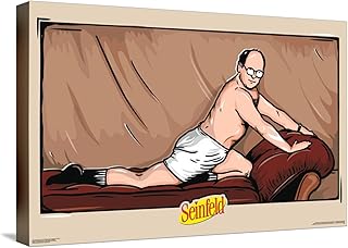 Seinfeld - The Art Of Seduction by George Costanza Canvas Wall Poster, 14.72" x 22.37", Stretched Canvas