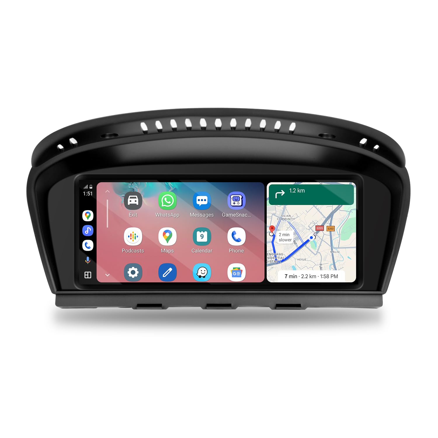 PEMP 8.8" Linux Screen for BMW E60 E90 CIC Wired and Wireless CarPlay Retrofit Android Auto Display Mirror Link Car Radio Bluetooth Video Player Head Unit (2009-2012)