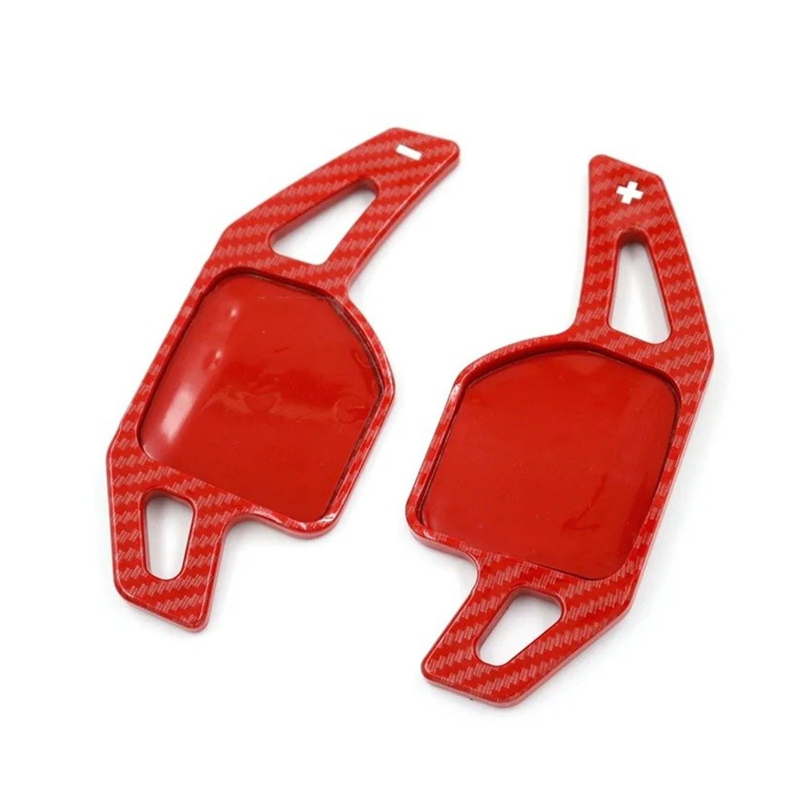 Zhangzhengyao Red Carbon Look Car Steering Wheel Shifter Paddle For Ibiza For 6F For Arona For Ateca For Leon For St For Alhambra Print Steering Wheel Paddle Shift(Red Carbon Look)