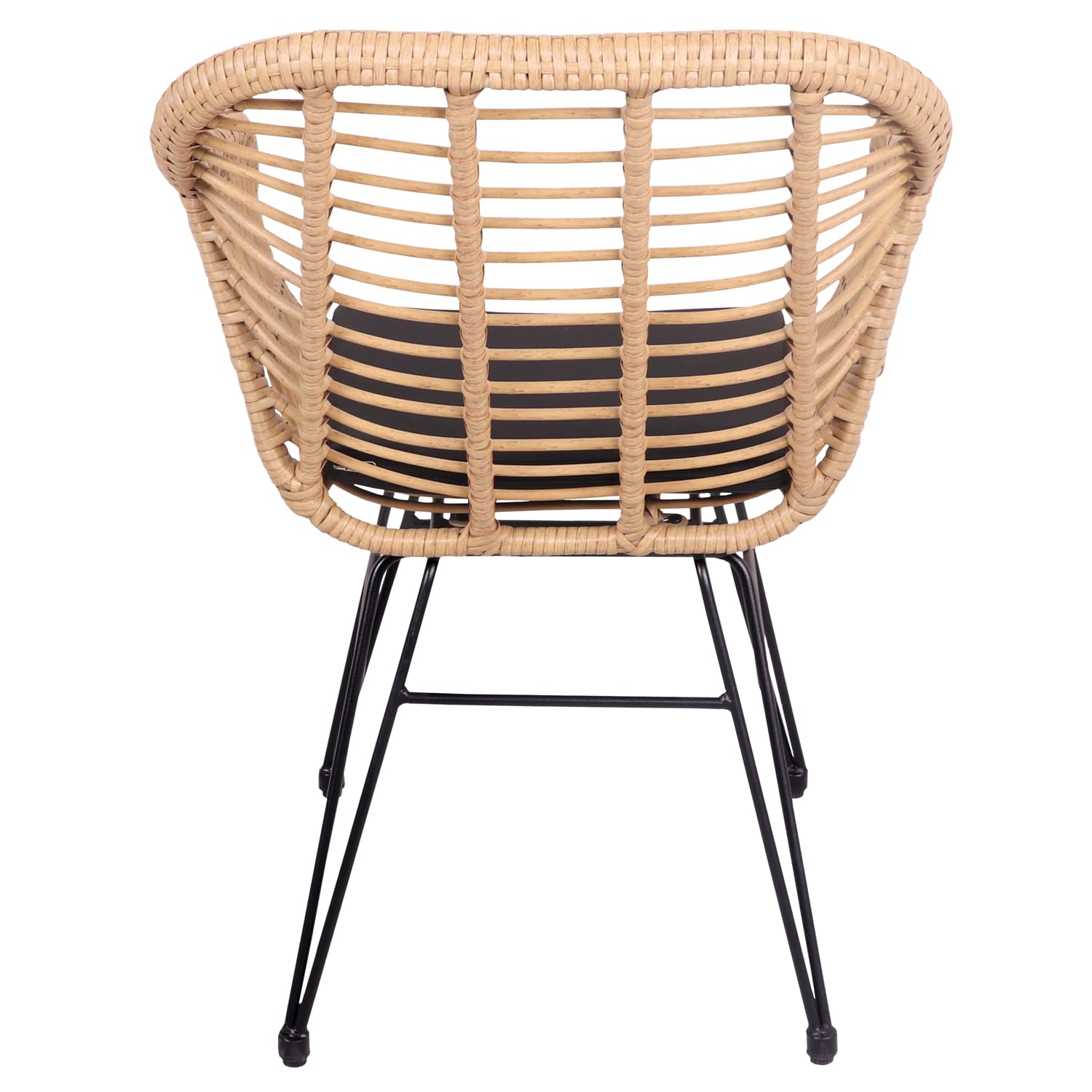 Happy Garden Set di 2 poltrone Cinta in Rattan Sintetico con Cuscini, Resistenti ai Raggi UV e idrorepellenti
