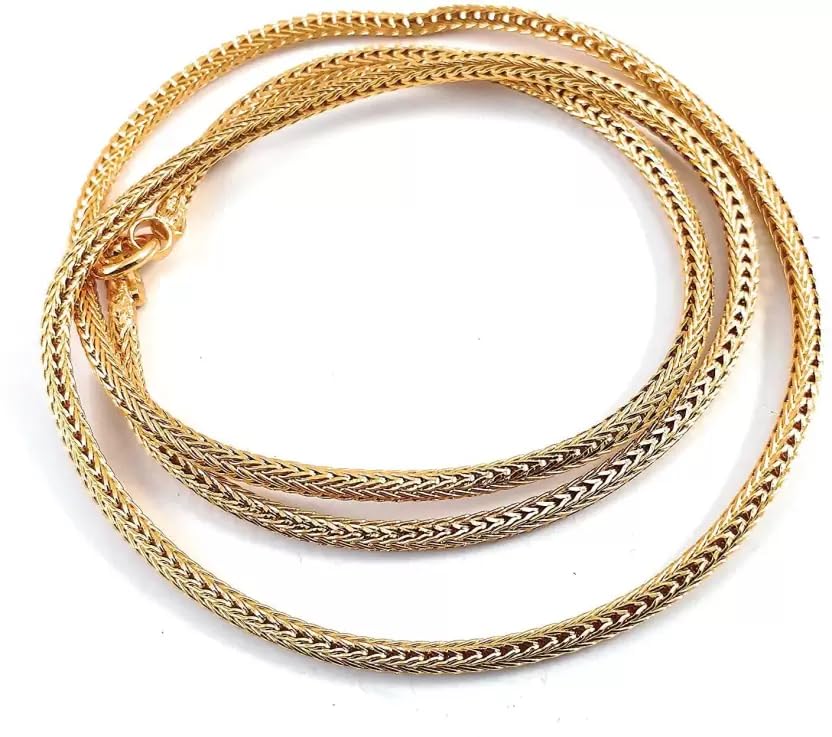 One gram Stylish Golden Neck woman and men Chain “24” Inches Gold-plated Chain_D89-picture-39