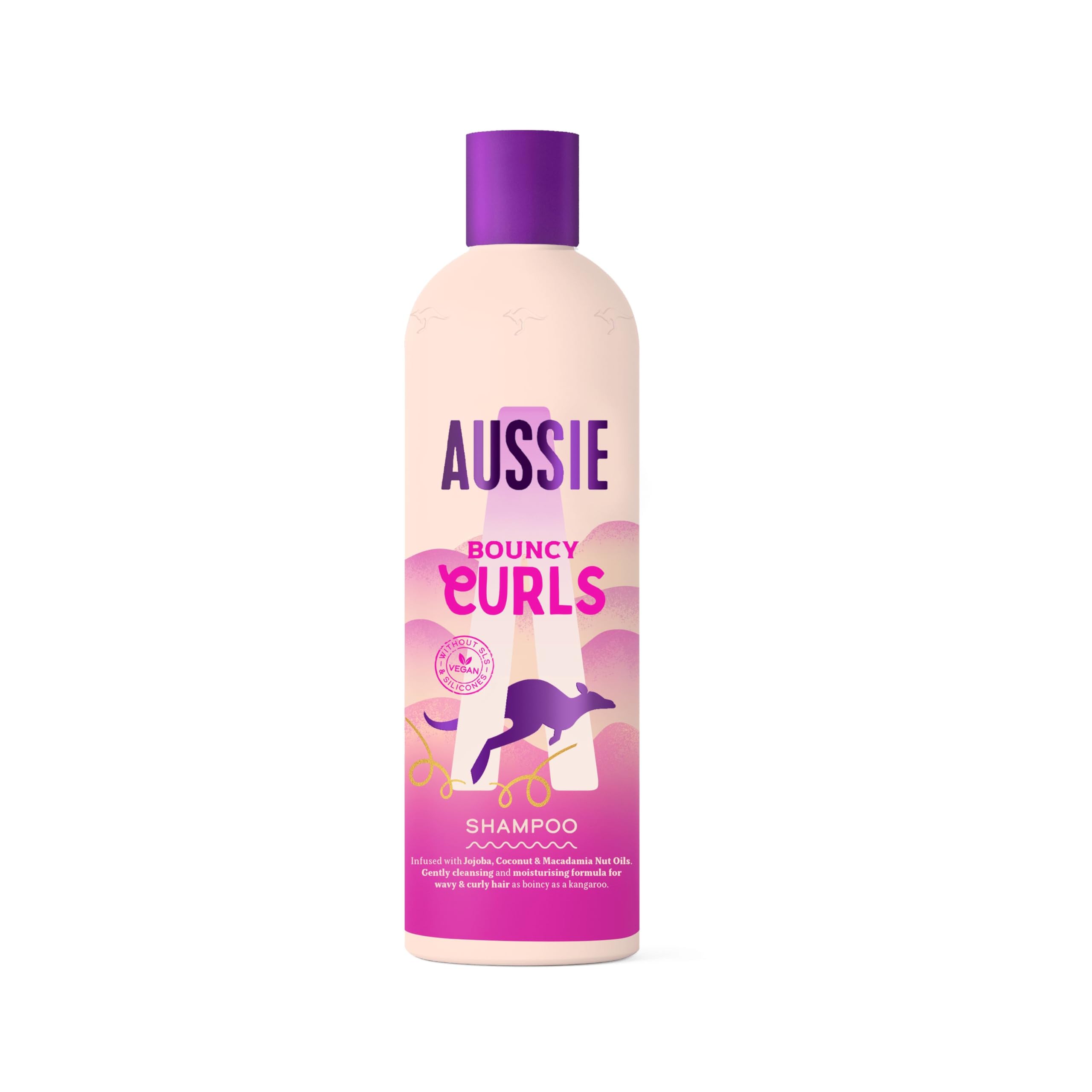 Aussie Champú Bouncy Curls 300ml | Rizos con Movimiento | Con Jojoba, Nuez De Macadamia Y Aceite De Coco
