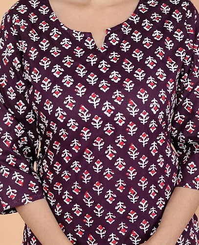 Image of Malikcraft Women's Rayon Printed Short Kurti Stylish Kurta for Women Trendy Short Kurta for Daily & Office Wear PR1