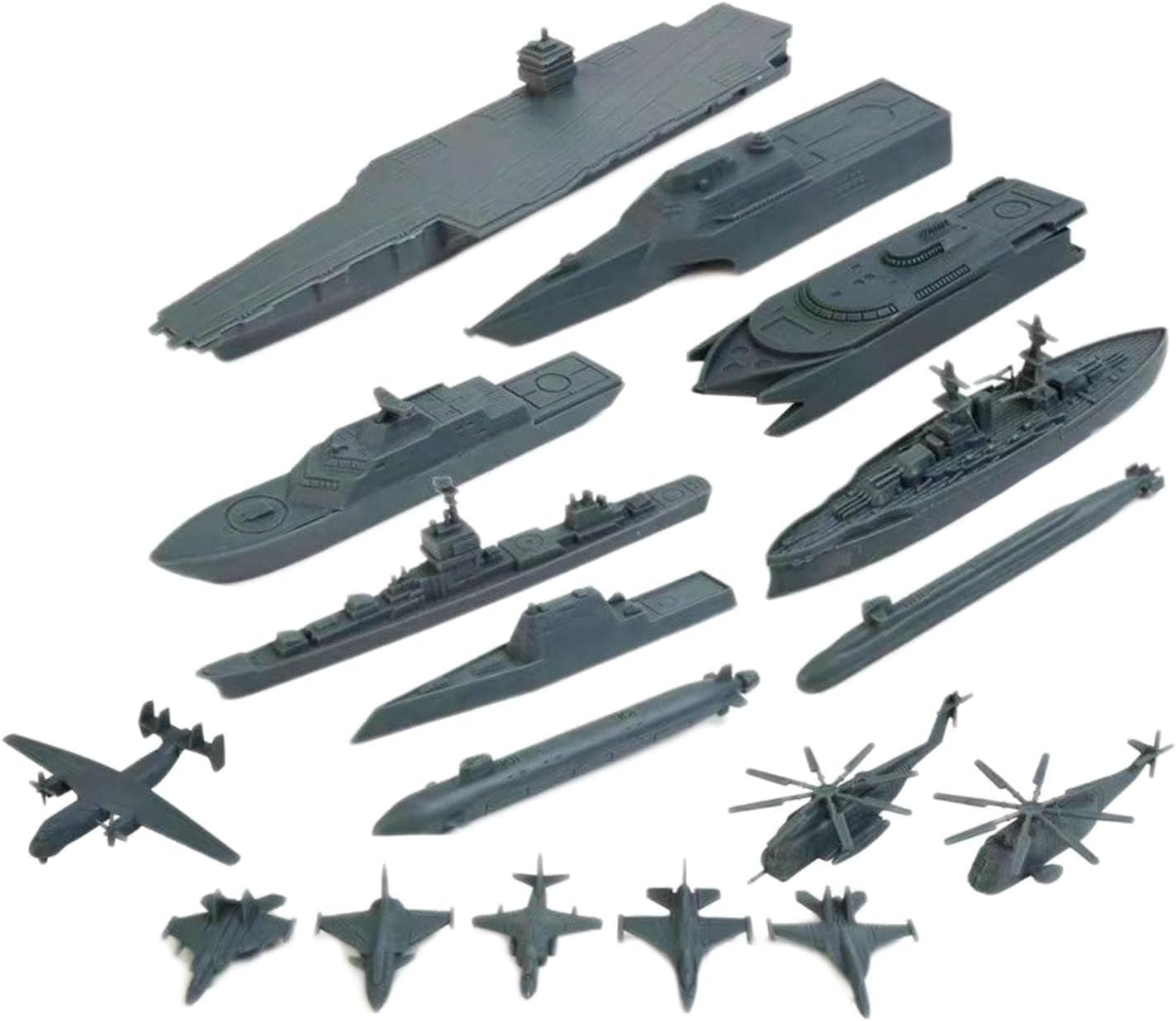 LOVIVER 17 x Ship Toys Set for Small Scale Airplane Model and Fun Gift for Refueling, Grey