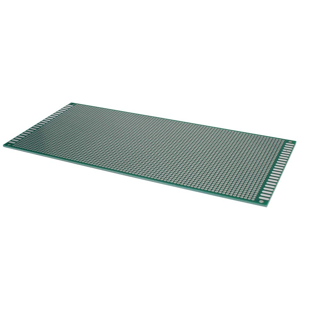 Heyiarbeit Dwustronna płytka PCB ocynowana otwory przelotowe uniwersalna płytka drukowana do samodzielnego lutowania projektów elektronicznych, 5 szt., 10 x 22 cm, obwód testowy