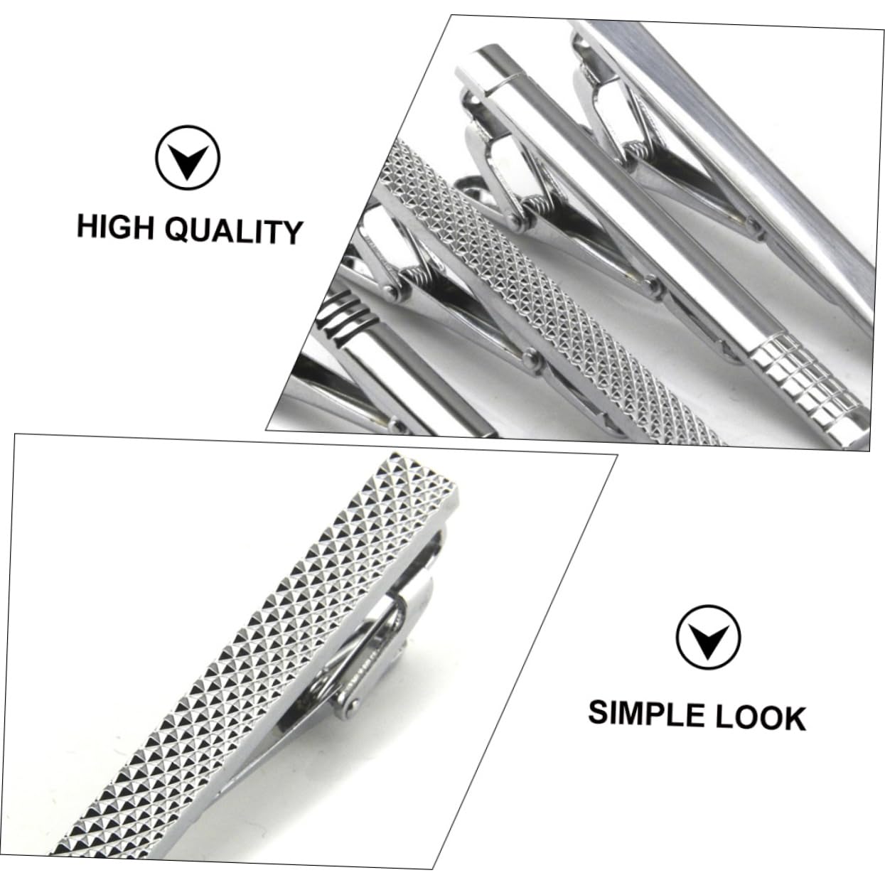 8piezas Clips Para Corbata De Cobre Accesorios Elegantes Para Hombres Fijos y Seguros Para Trajes y Uso Diario