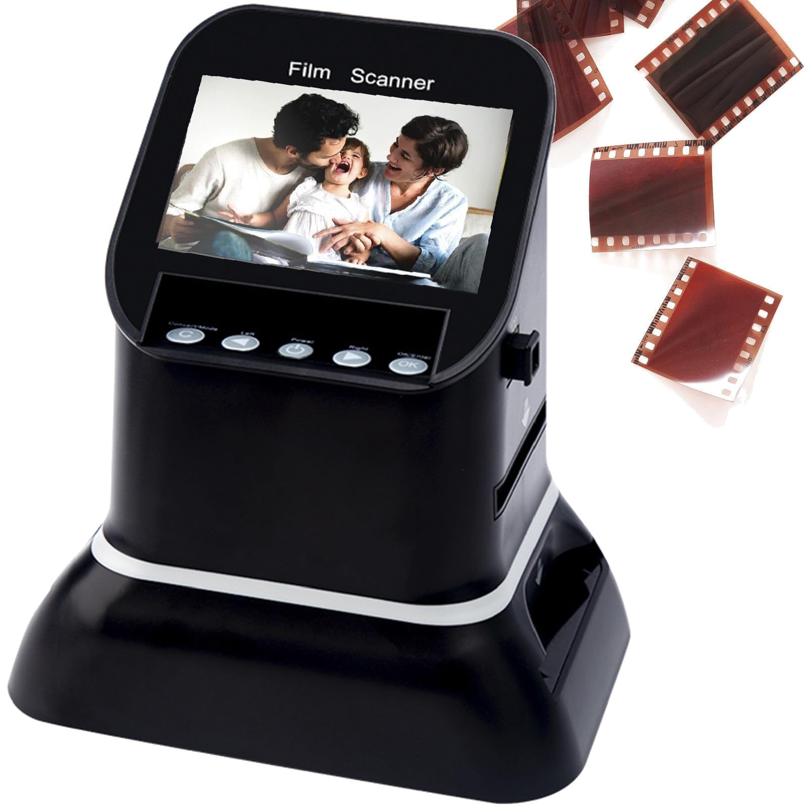 22 Mega Pixels Slide Negative Photo Scanner, High-Resolution Negative Convert Color & B&W, Digital 35mm 135 126KPK Film Converter 4.3" LCD-image-26