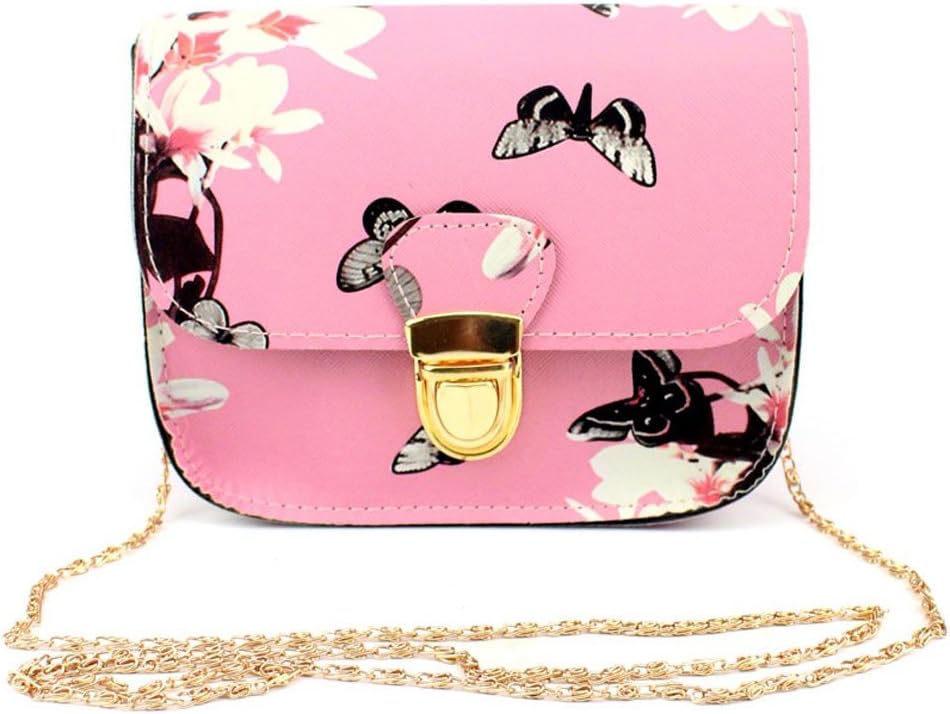 Clearance! Quistal Women Butterfly Flower PU Leather Purse Crossbody Handbag Casual Classic Vintage Tote Messenger Shoulder Bag for Women
