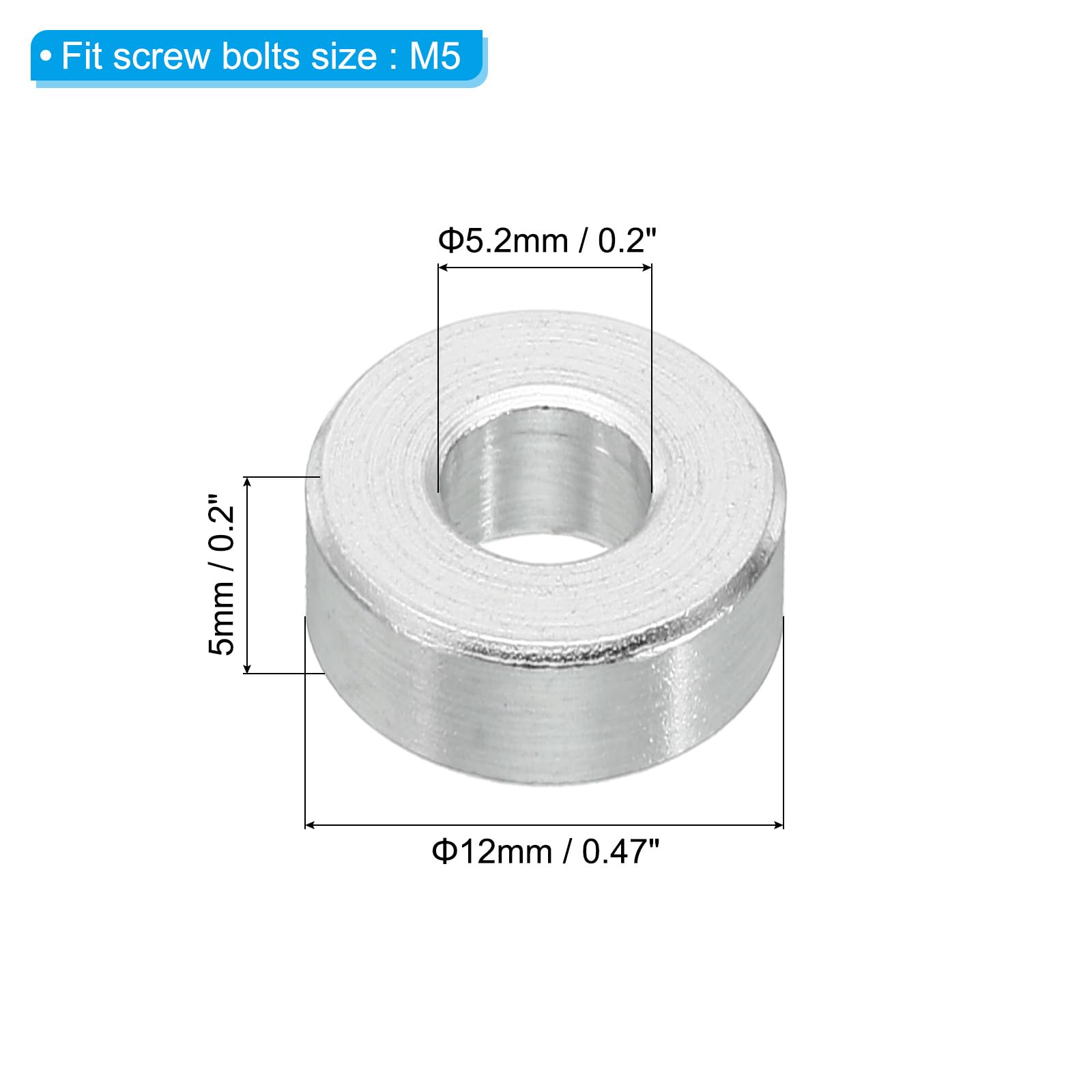 PATIKIL M5 Aluminum Spacers - Image 2