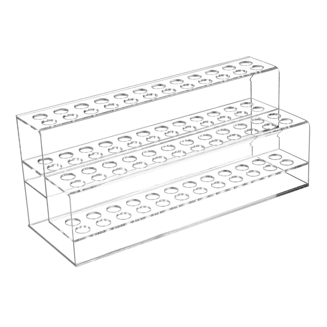 Uonlytech Portalápices de Plástico Resistente de 2 Niveles 48 Ranuras Organizador Multifuncional para Bolígrafos Rotuladores y Pinceles Soporte para Escritorio Adecuado para Oficina y