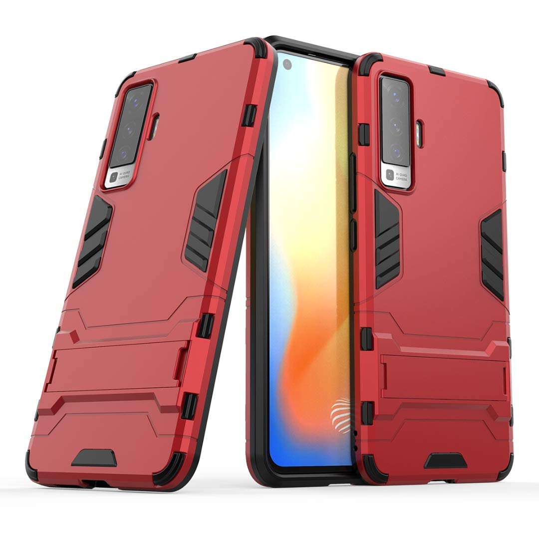 Kit Coque + Films Verre Trempé Pour VIVO Y55 5G - Coque Avec Support Intégré
