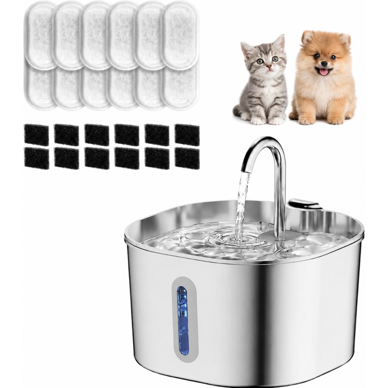 Cat Vitalis Catvitalis Fuente De Agua Gatos Diseno Compacto Circulacion Agua Continua Filtro Higienico para Mascotas Domesticas (1 Artículo)
