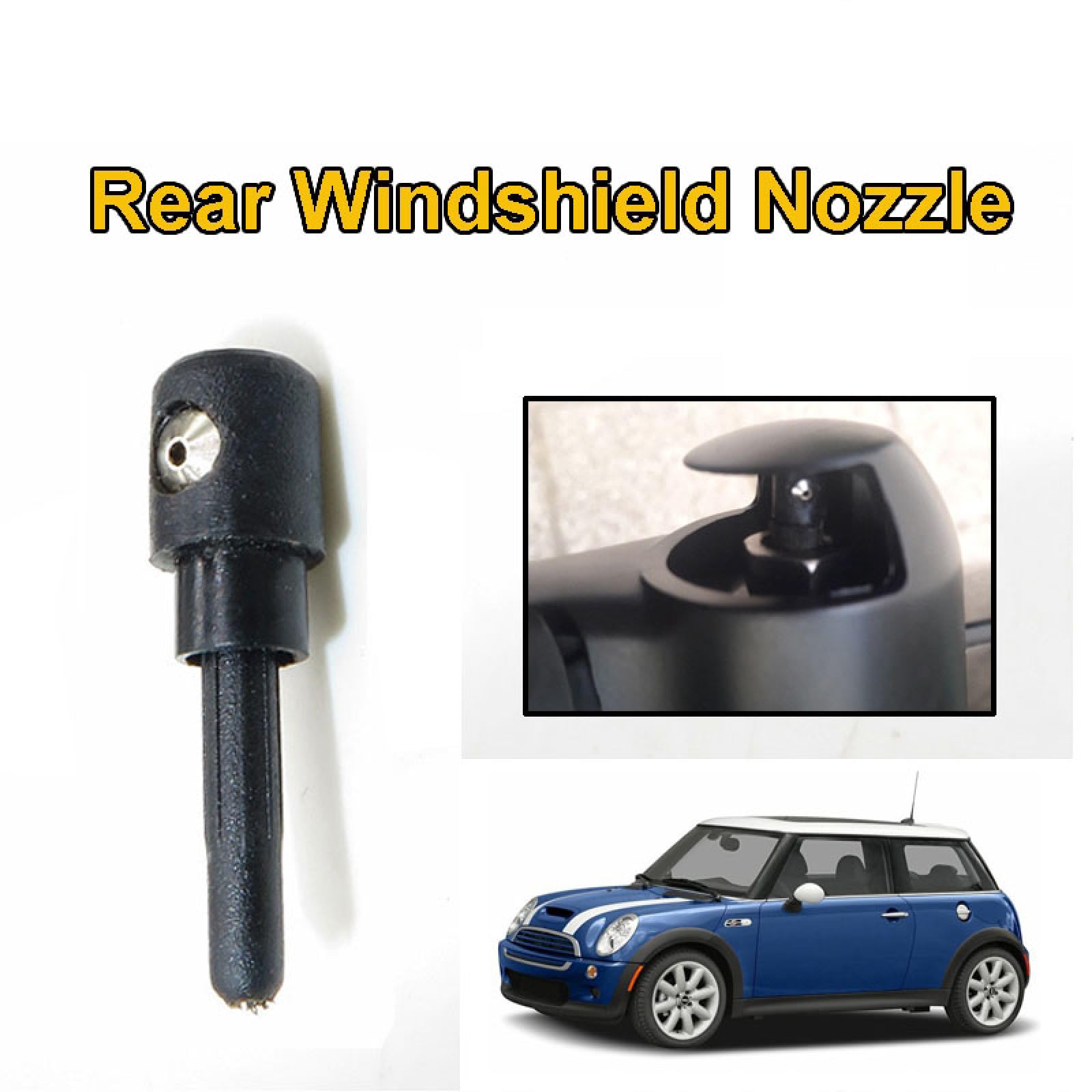 Tergicristallo Ugello Spruzzatore per Mini One Cooper S R50 R53 2004-2006, 1 ugello lavavetri posteriore