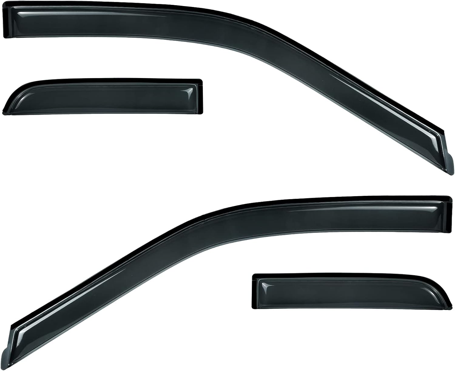 Outside Mount Vent Window Visor Sun Rain Guards Compatible with 2015-2021 Ford F-150, 2017-2021 Raptor & F-250 to F-550 Super Duty with SuperCab (Extended Cab) 94974