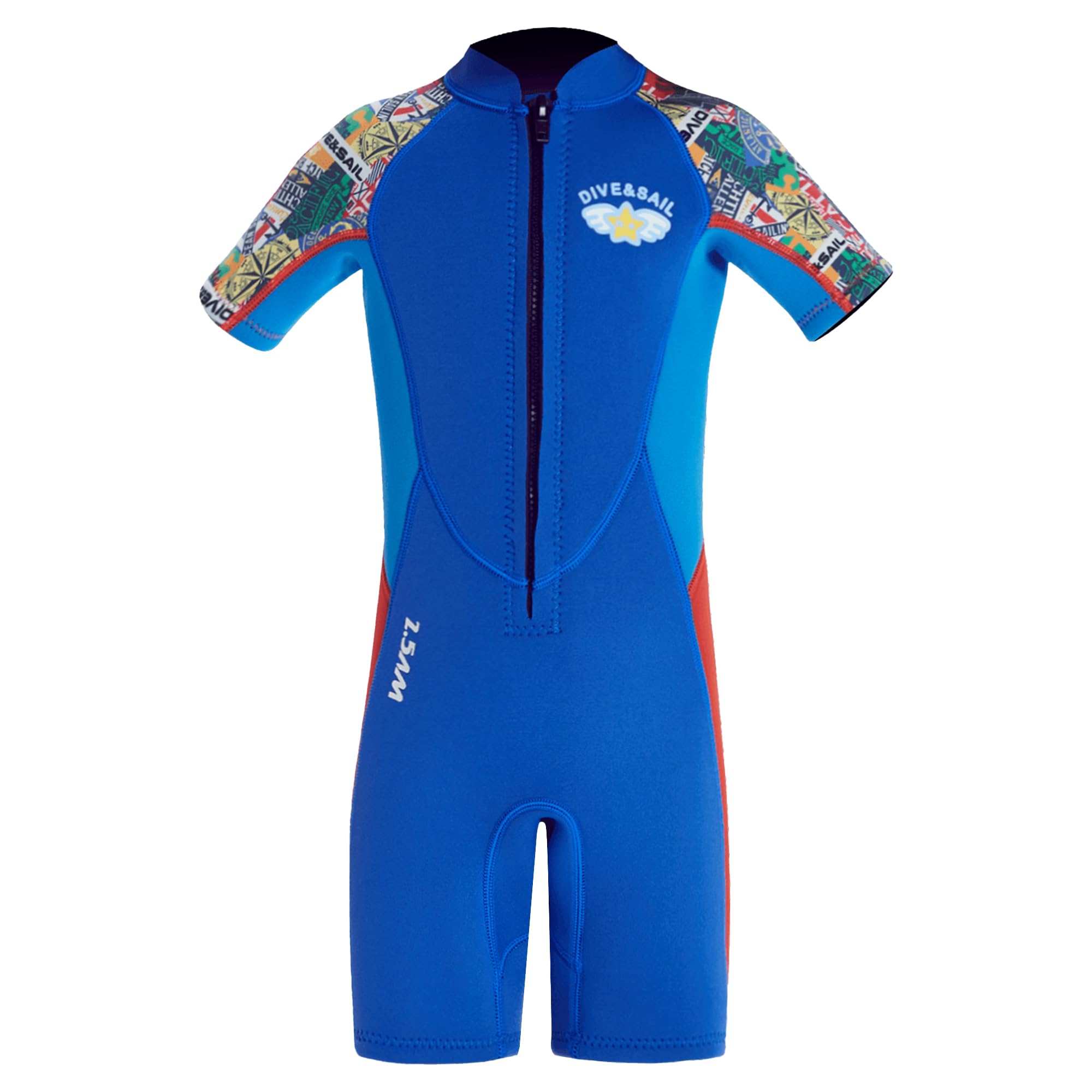Traje de Neopreno para Niños Traje de Baño de Buceo Térmico de Neopreno Corto, 2,5mm Una Pieza Trajes de Neopreno para Deportes Acuáticos Surf Natación Buceo