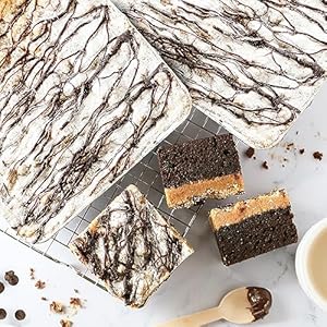 Double Chocolate Crumb Cake with Chocolate Drizzle (2-PACK) 8x8in Moist Chocolate Crumb Cakes for Parties, Housewarming, Birthday, Sympathy, or Any Occasion