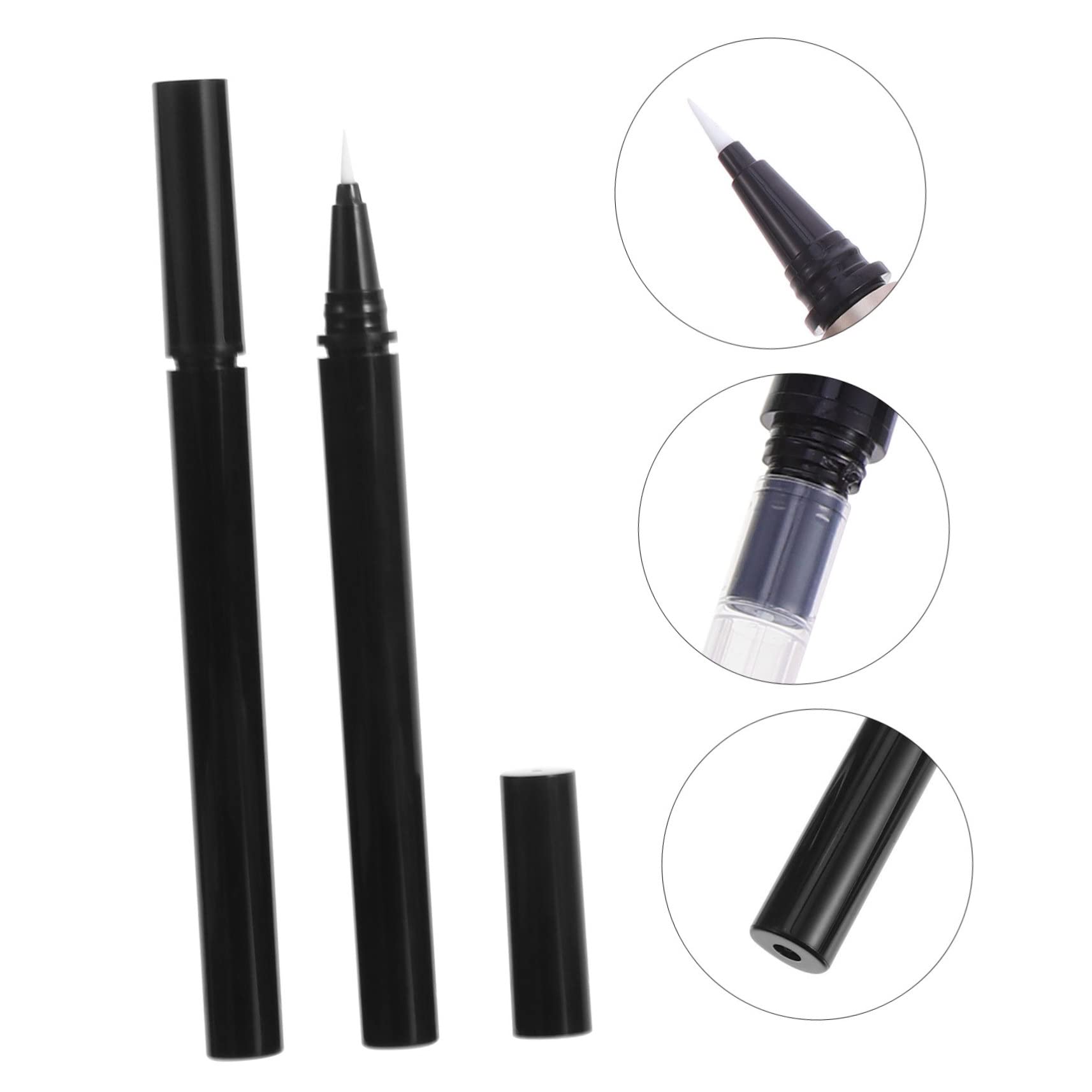 9pezzi Penne Eyeliner Vuote Setola Assortita Contenitori Ricaricabili Per Pratici Eyeliner Unghie