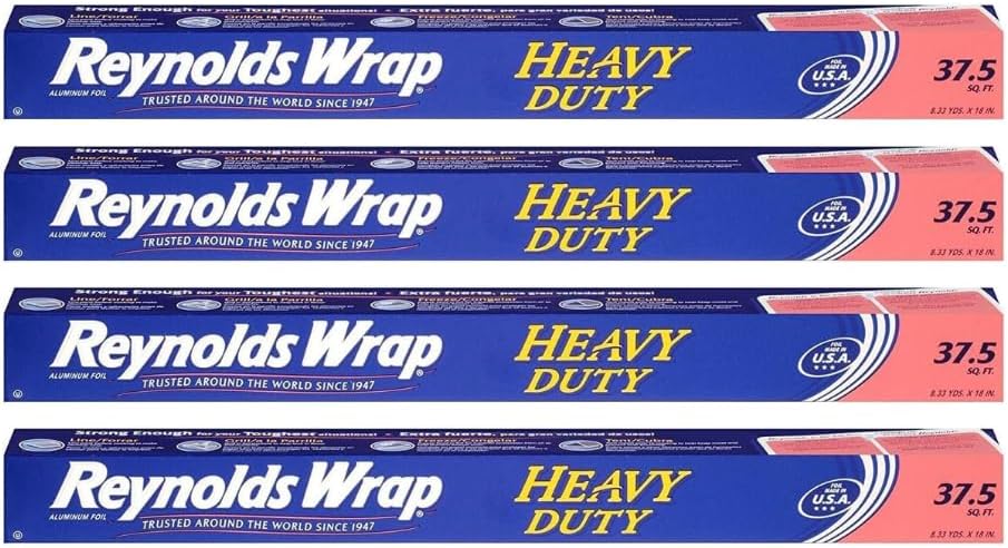 Reynolds Wrap Heavy Duty Aluminum Foil 37.5 Sqft (Pack of 4)
