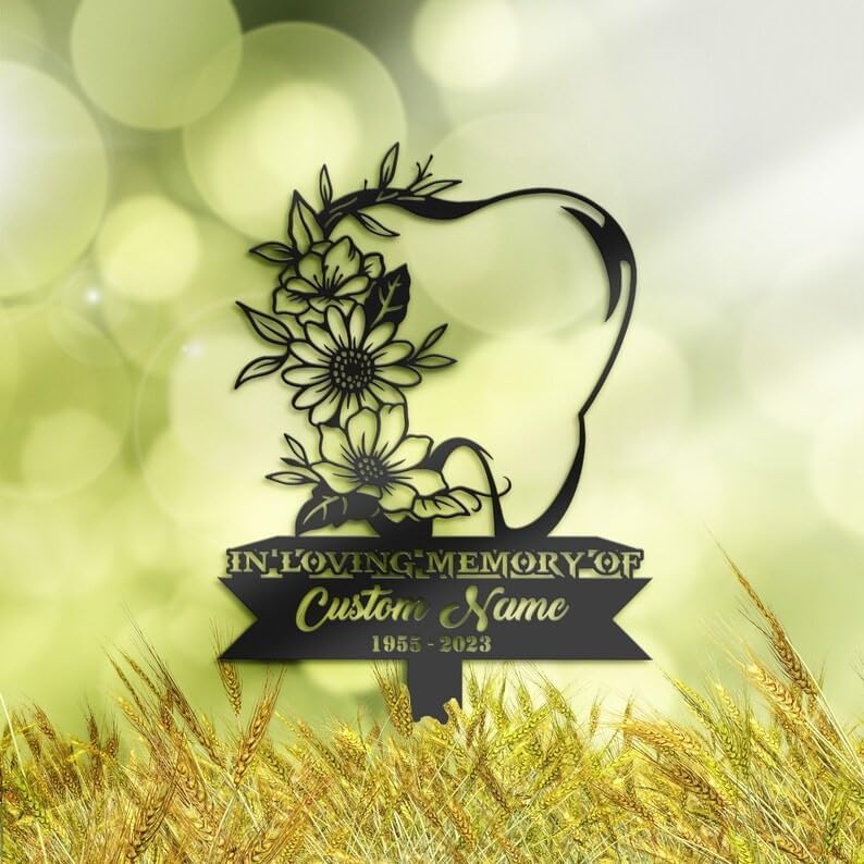 Personalized Memorial Plaques - Outdoor Dragonfly Grave Markers - Metal Garden Stakes - Sympathy Gifts for Loss of Loved One