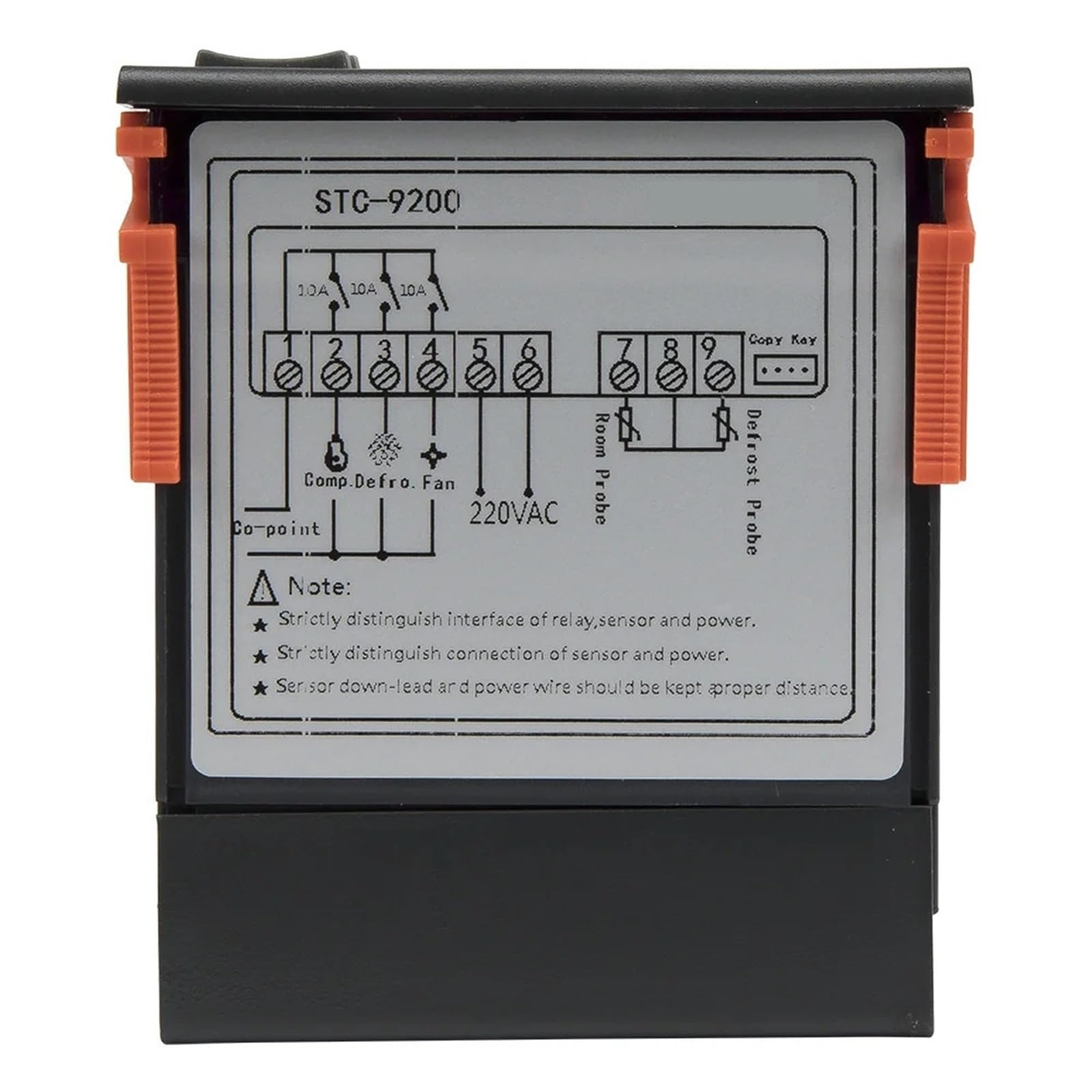Regulator temperatury STC-9200 1 sztuka z funkcją alarmu wentylatora chłodzącego i dwoma czujnikami AC 220 V 110 V AC/DC 24 V 12 V (220 VAC)