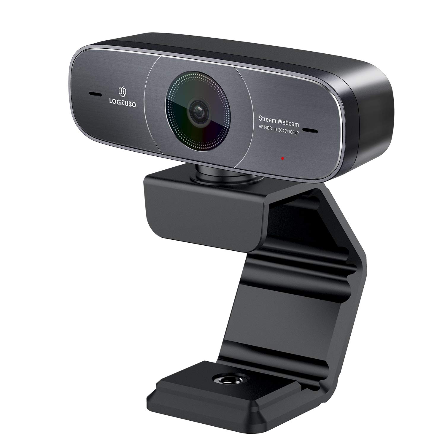 Webcam 1080P 30fps, USB Computer Web Camera with Noise Cancelling Microphone & Auto Focus & HDR for Mac PC, Widescreen Video Calling, Conferencing, Streaming, Recording